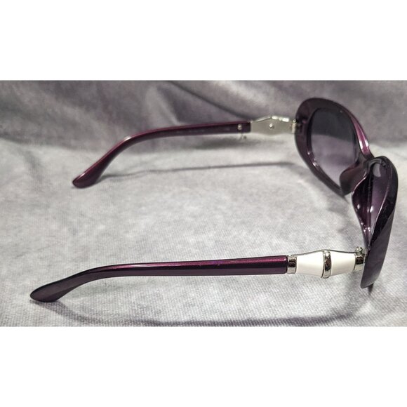 Kay Unger New York Metallic Purple With White Accents Sunglasses main image 6